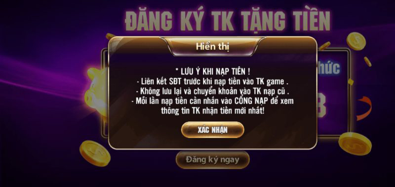 Các phương thức nạp tiền TDTC đang áp dụng