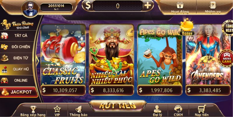 Phòng game Quay Hũ, Slot Game